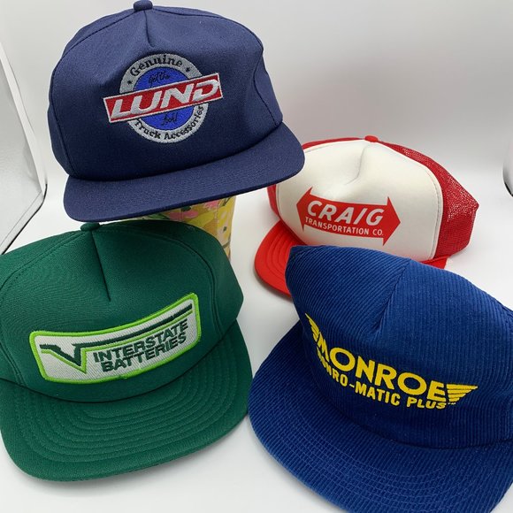 Vintage Other - NWOT 4 Vintage 1980’s automotive trucker hats